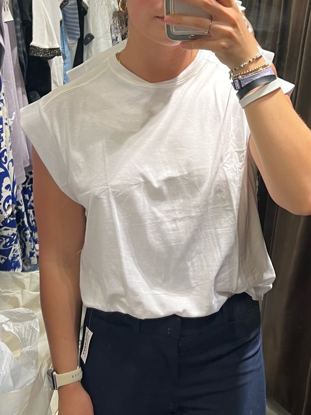 White Cap Sleeve Top